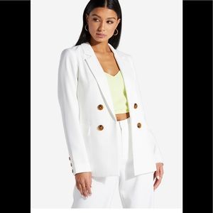 [Brand New with Tag] White oversized blazer blazer
